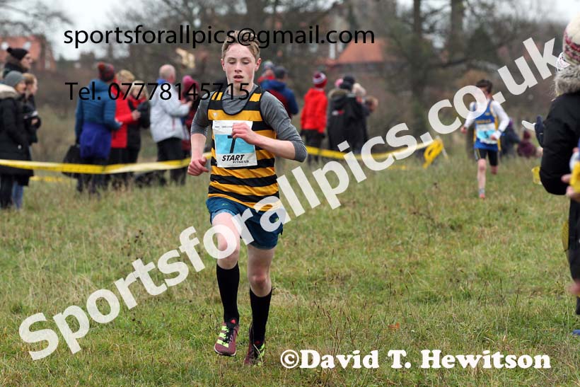 Boys under-13s, 2021 North Eastern Cross Country Championships, Sedgefield. Photo: David T. Hewitson/Sports for All Pics